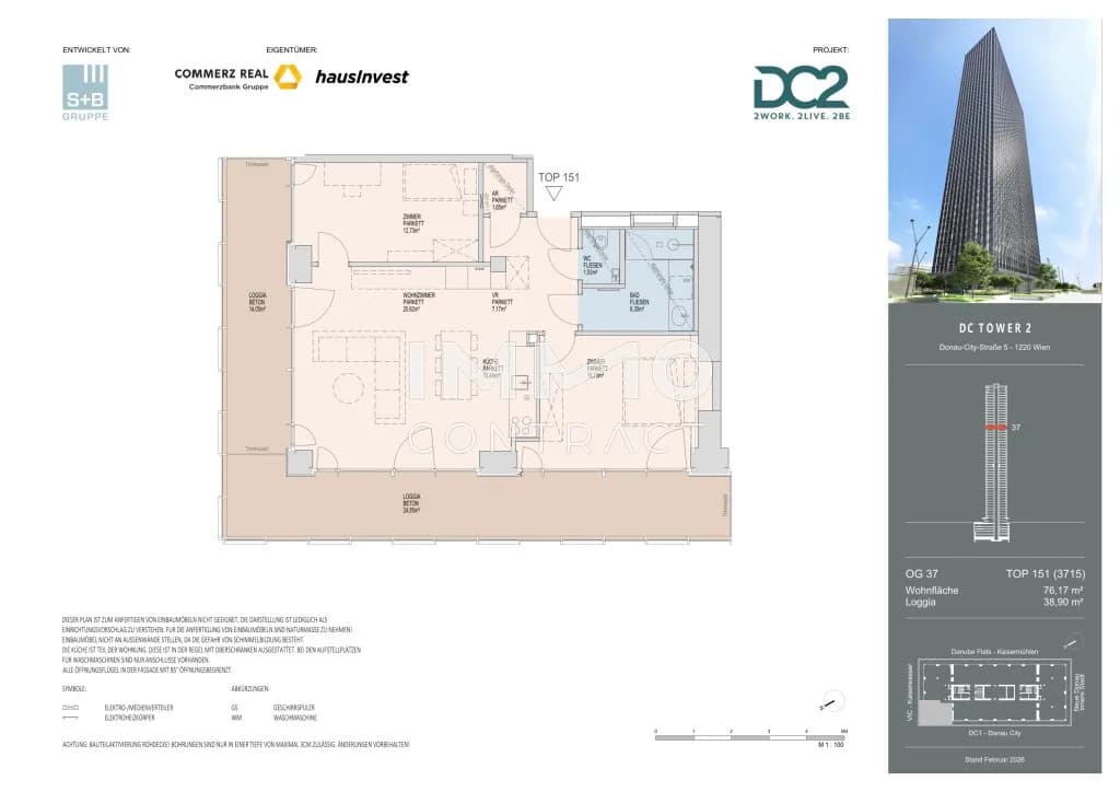 3-Zimmer-Wohnung mieten in Wien – 76,17 m², € 2.700 – Bild 17 von 17