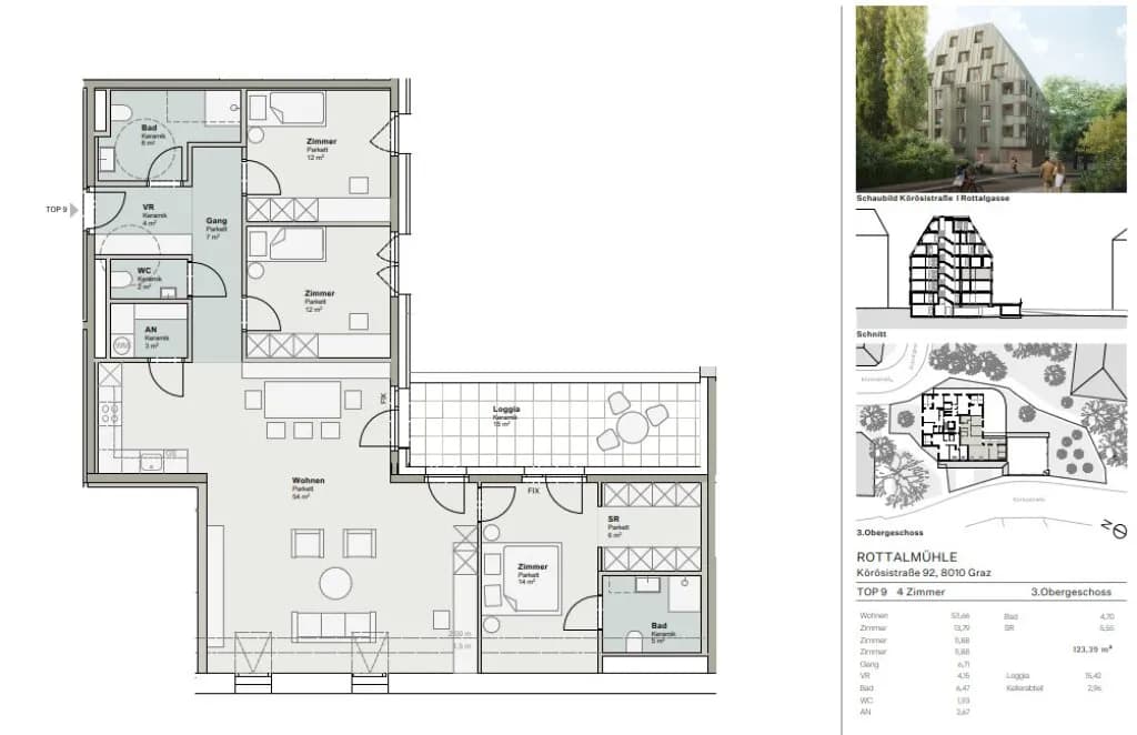 4-Zimmer-Wohnung kaufen in Graz – 123 m², € 897.680 – Bild 10 von 10