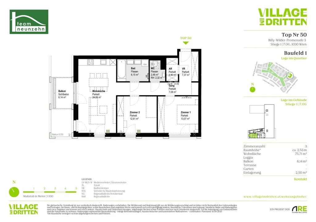 3-Zimmer-Wohnung mieten in Wien – 75,71 m², € 1.849 – Bild 29 von 29