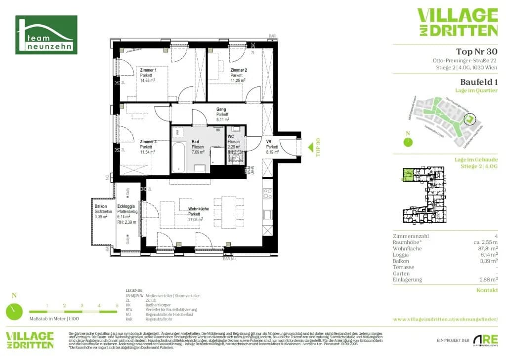 4-Zimmer-Wohnung mieten in Wien – 87,81 m², € 2.299 – Bild 29 von 29