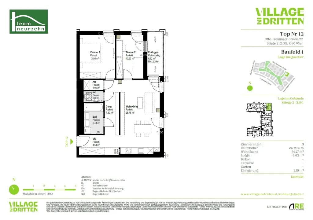 3-Zimmer-Wohnung mieten in Wien – 74,27 m², € 1.699 – Bild 29 von 29
