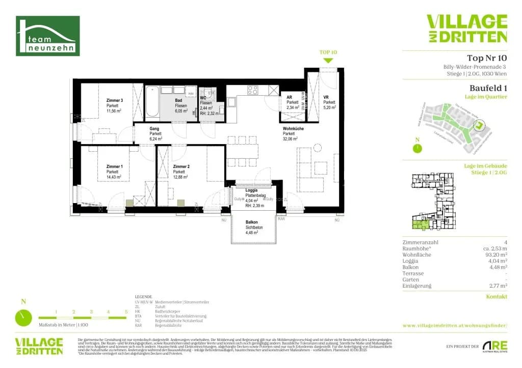 4-Zimmer-Wohnung mieten in Wien – 93,2 m², € 2.199 – Bild 29 von 29