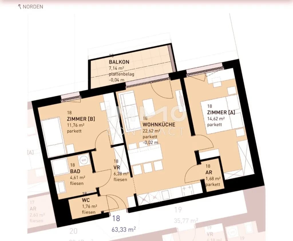 3-Zimmer-Wohnung kaufen in Wien – 63,33 m², € 411.500 – Bild 16 von 16