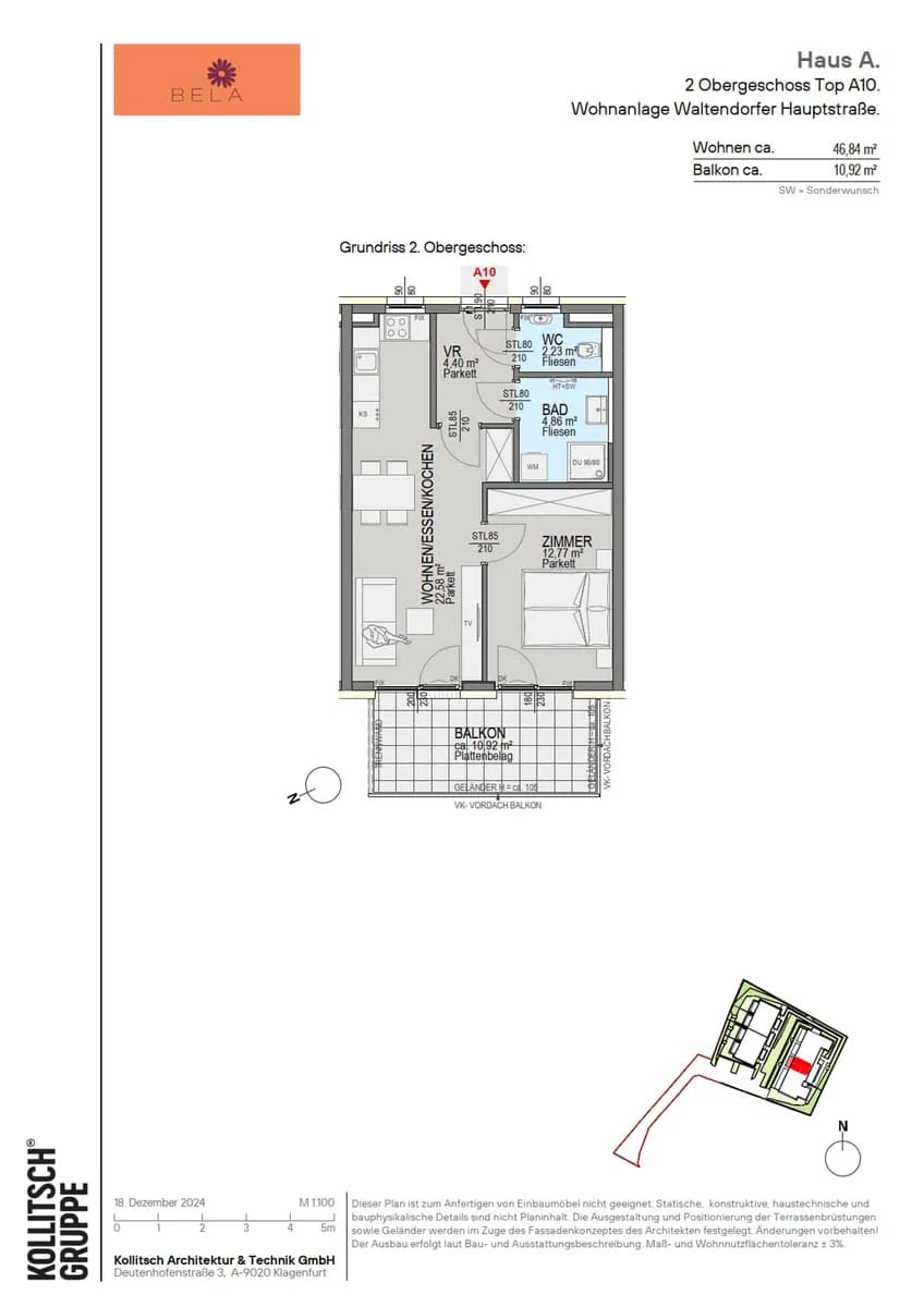 2-Zimmer-Wohnung kaufen in Graz – 46,96 m², € 356.100 – Bild 2 von 10