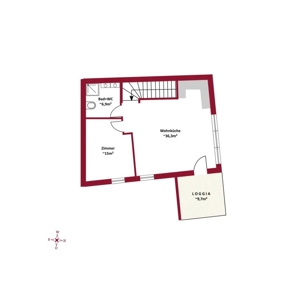 2-Zimmer-Wohnung kaufen in Tulln – 62,2 m², € 359.000 – Bild 9 von 9
