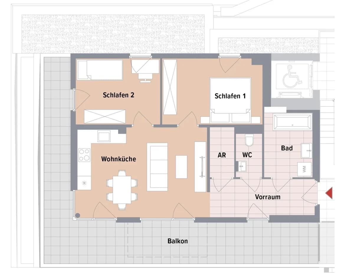 3-Zimmer-Wohnung kaufen in Graz – 63,5 m², € 355.100 – Bild 5 von 5
