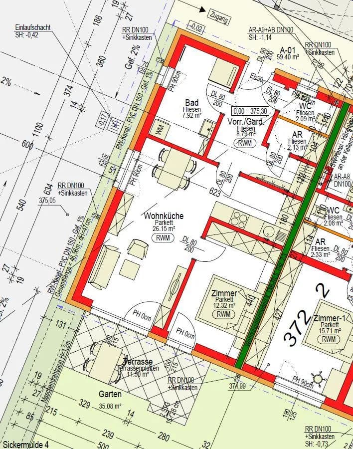 2-Zimmer-Wohnung kaufen in Graz-Umgebung – 59 m², € 234.990 – Bild 2 von 12