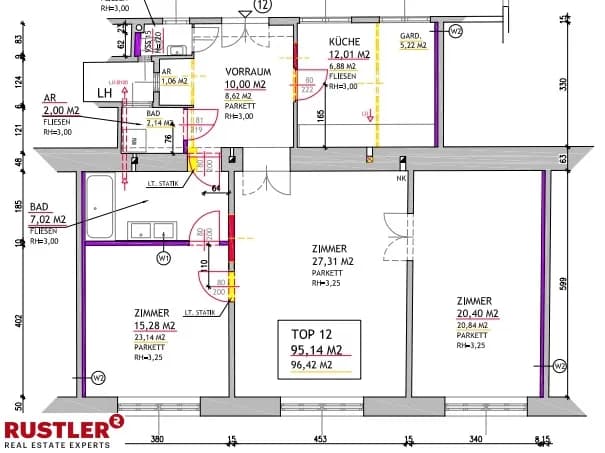 3-Zimmer-Wohnung mieten in Wien – 95,14 m², € 1.791 – Bild 14 von 14