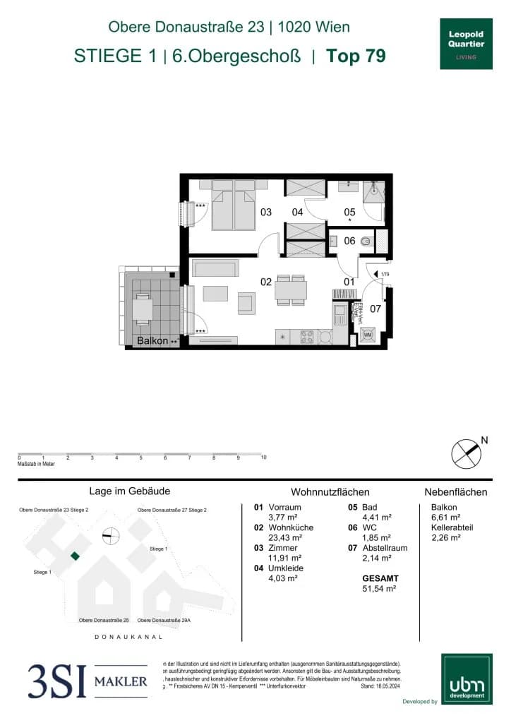 2-Zimmer-Wohnung kaufen in Wien – 51,35 m², € 531.000 – Bild 22 von 22