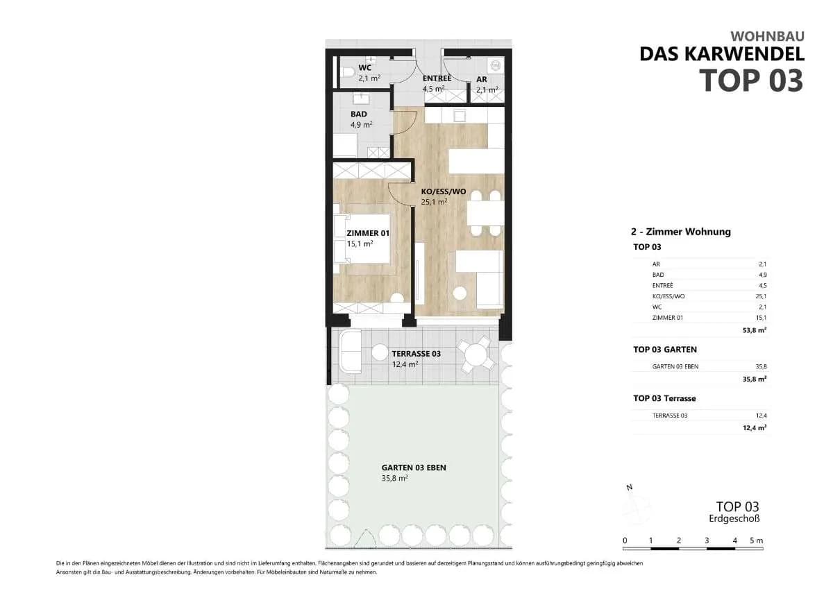 2-Zimmer-Wohnung kaufen in Innsbruck-Land – 54 m², € 299.000 – Bild 4 von 5