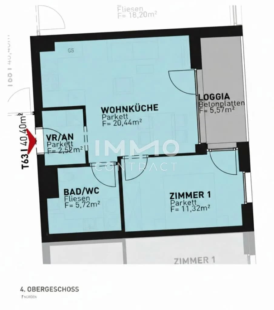2-Zimmer-Wohnung kaufen in Wien – 40,4 m², € 338.500 – Bild 13 von 13