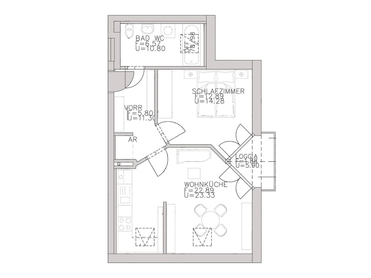 2-Zimmer-Wohnung mieten in Südoststeiermark – 50,7 m², € 643 – Bild 8 von 8