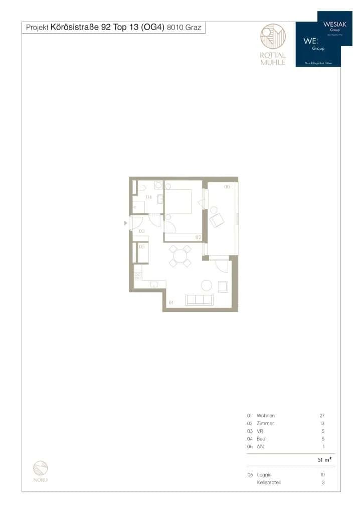 3-Zimmer-Wohnung kaufen in Graz – 71,18 m², € 598.500 – Bild 6 von 6
