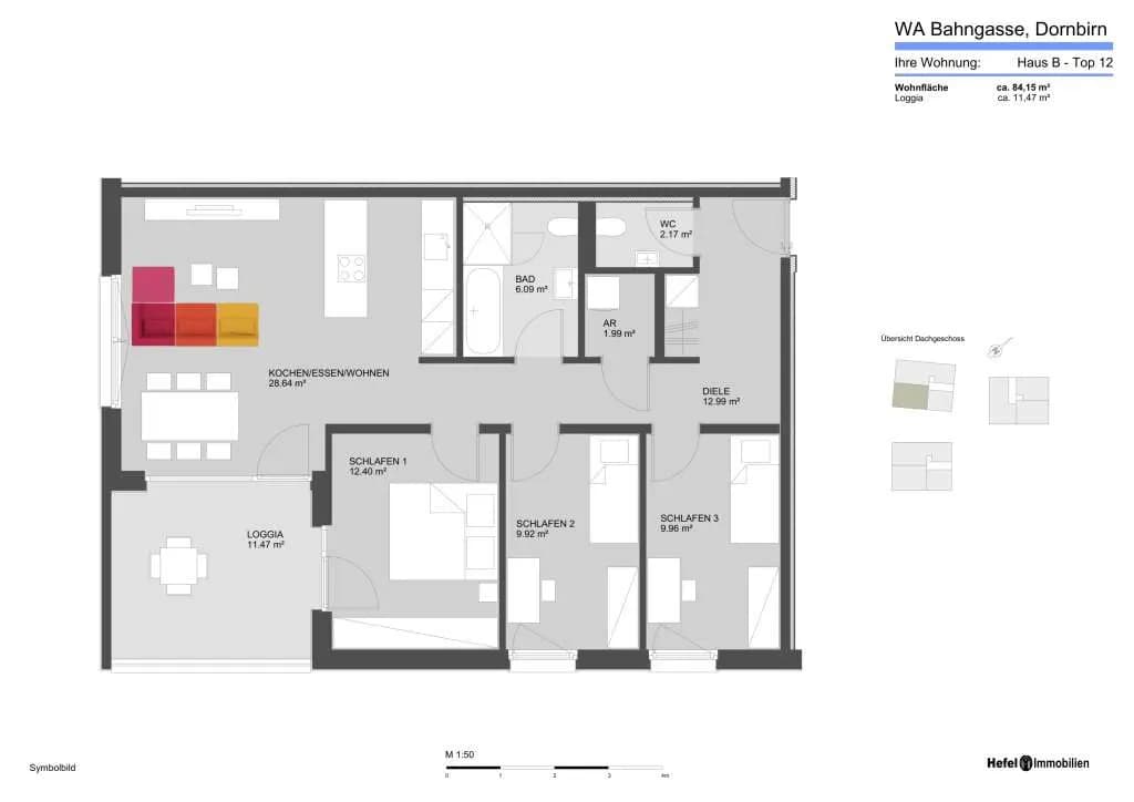 4-Zimmer-Wohnung kaufen in Dornbirn – 84,15 m², € 637.500 – Bild 12 von 13