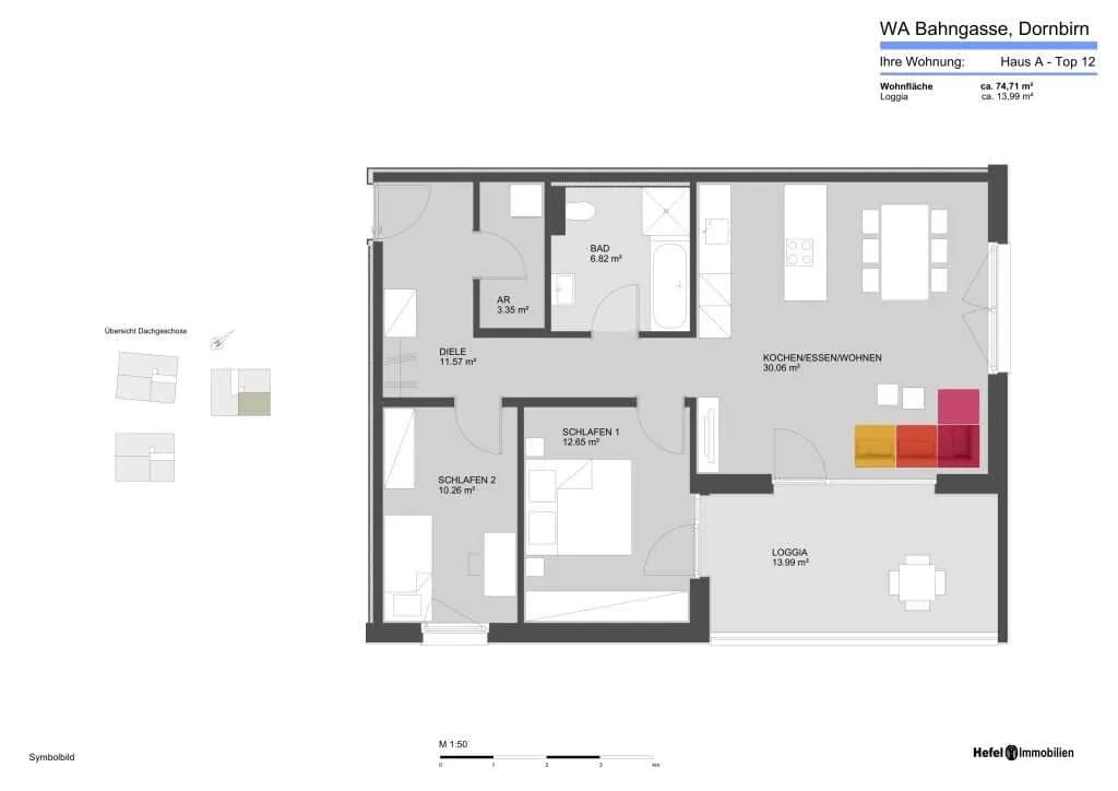 3-Zimmer-Wohnung kaufen in Dornbirn – 74,71 m², € 564.500 – Bild 11 von 12