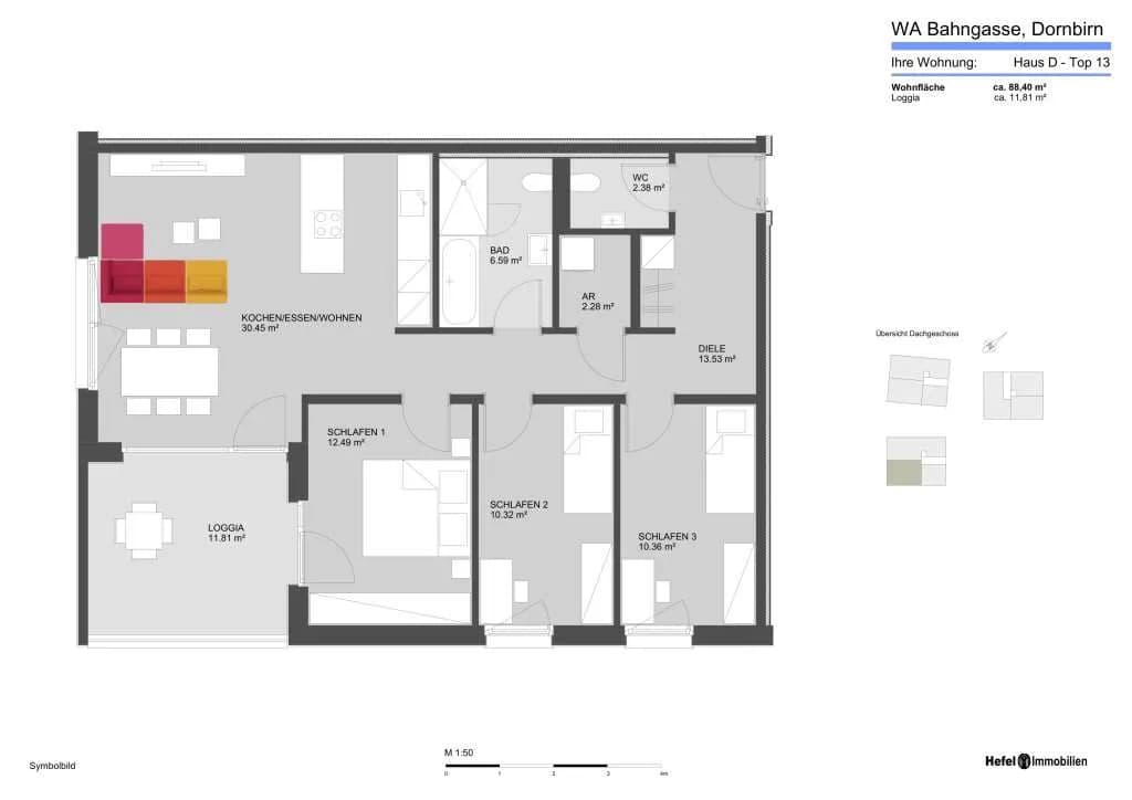 4-Zimmer-Wohnung kaufen in Dornbirn – 88,5 m², € 676.500 – Bild 14 von 15