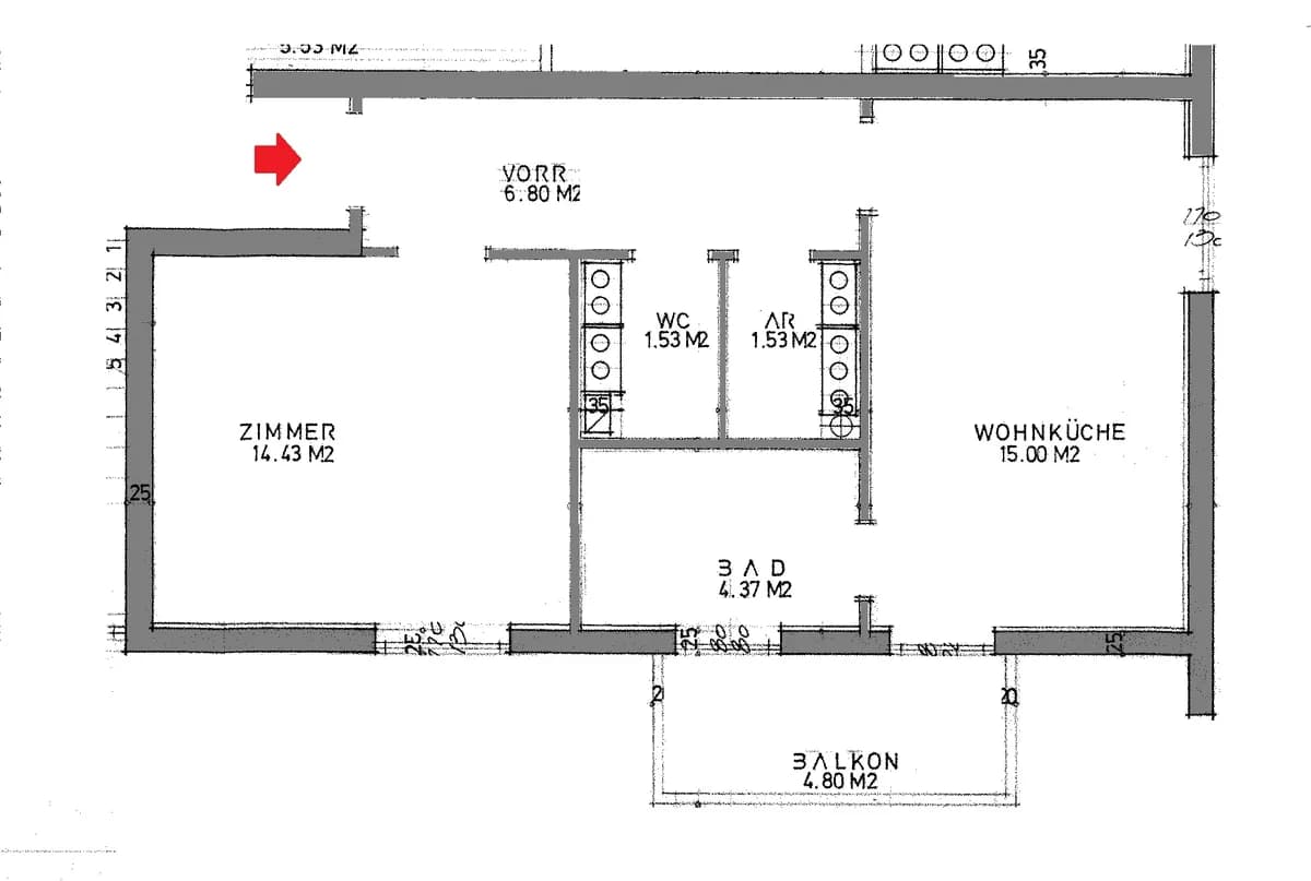 2-Zimmer-Wohnung mieten in Deutschlandsberg – 43,5 m², € 245 – Bild 2 von 10