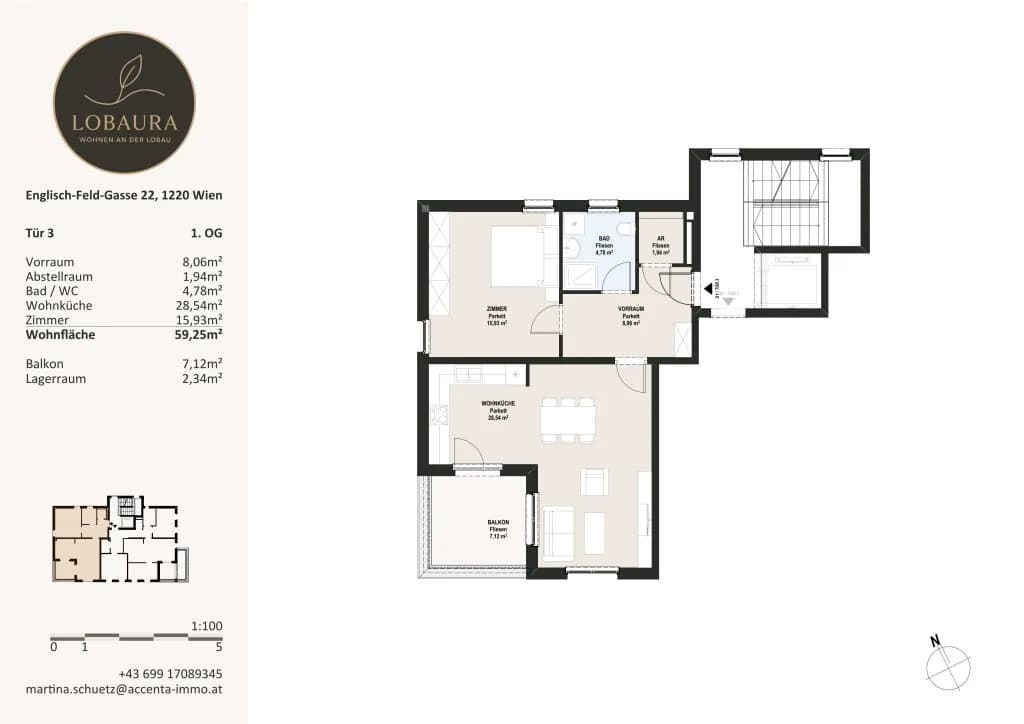 2-Zimmer-Wohnung kaufen in Wien – 59,25 m², € 352.000 – Bild 15 von 16