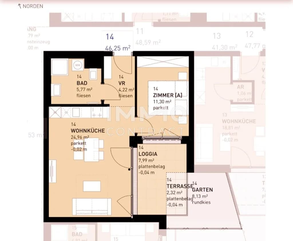2-Zimmer-Wohnung kaufen in Wien – 46,25 m², € 291.500 – Bild 13 von 13