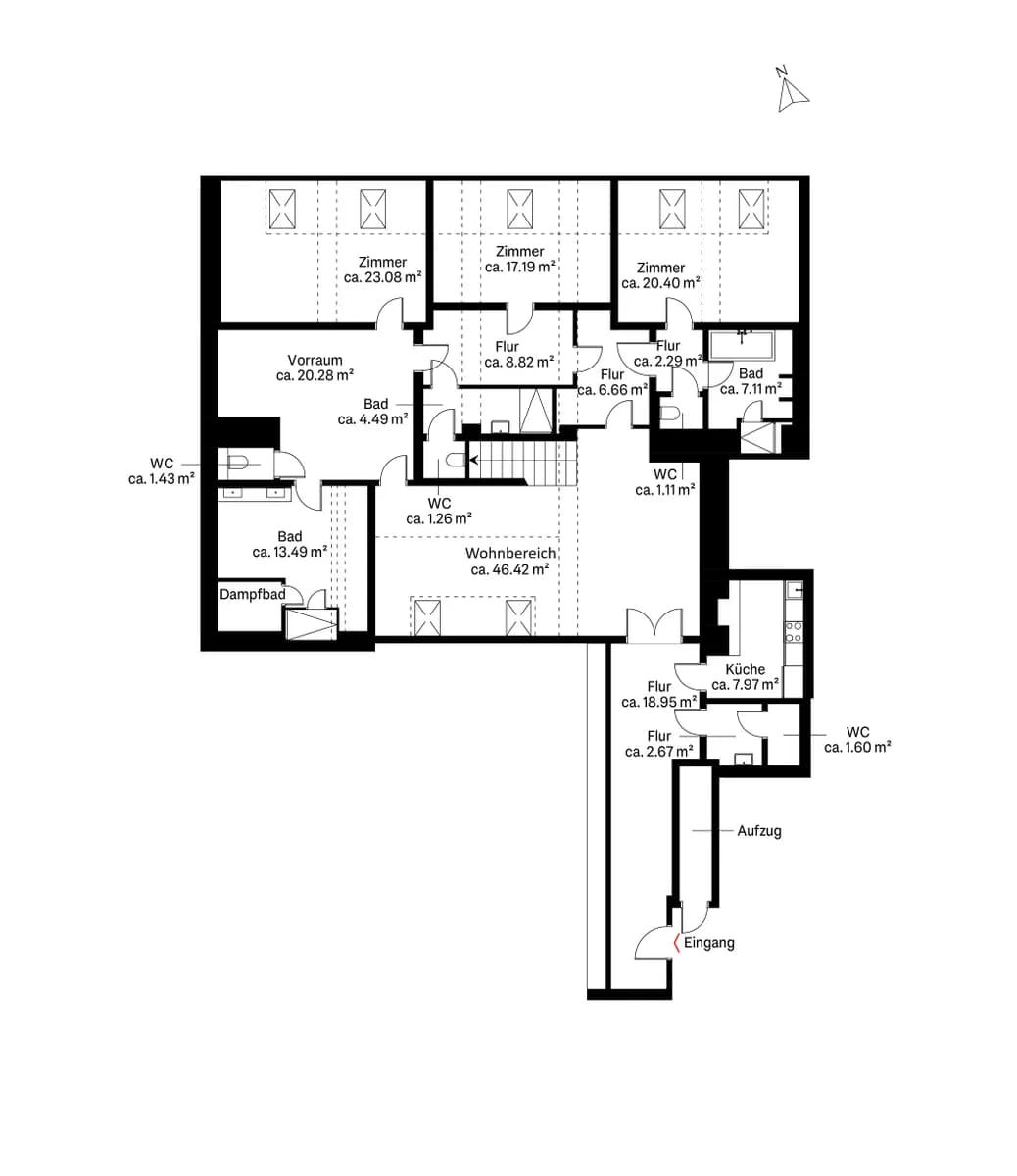 5-Zimmer-Wohnung mieten in Wien – 317 m², € 10.589 – Bild 20 von 21