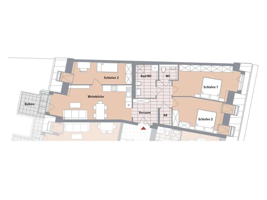 4-Zimmer-Wohnung kaufen in Wien – 95,01 m², € 598.900 – Bild 7 von 7