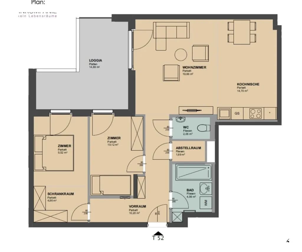 3-Zimmer-Wohnung mieten in Wien – 92,69 m², € 1.799 – Bild 11 von 11