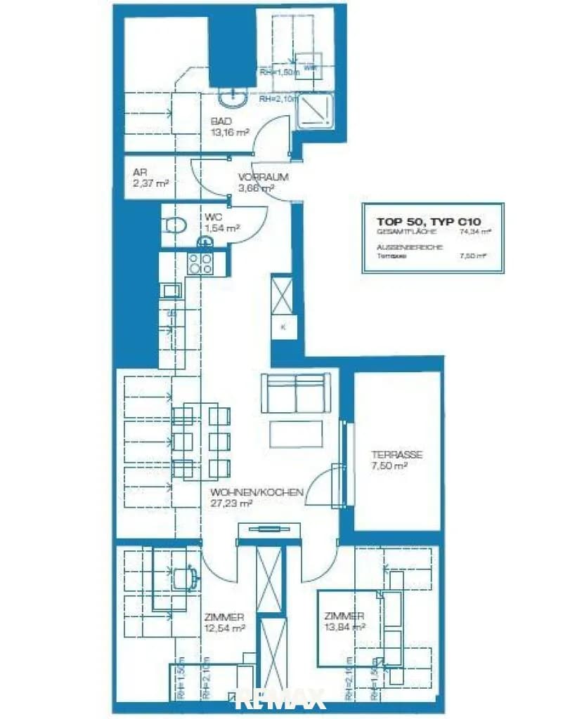 3-Zimmer-Wohnung kaufen in Wien – 65,23 m², € 455.000 – Bild 3 von 6