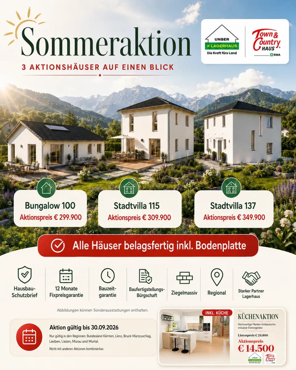 5-Zimmer-Haus kaufen in Klagenfurt – 102 m², € 299.900 – Bild 1 von 12
