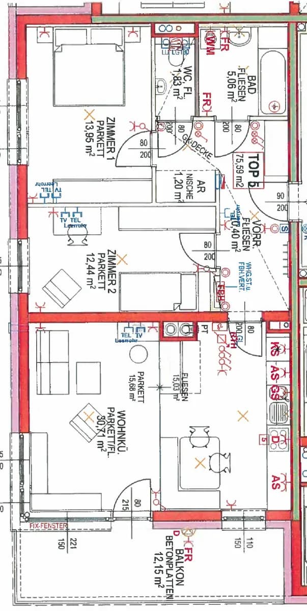3-Zimmer-Wohnung mieten in Scheibbs – 75,59 m², € 896 – Bild 2 von 2