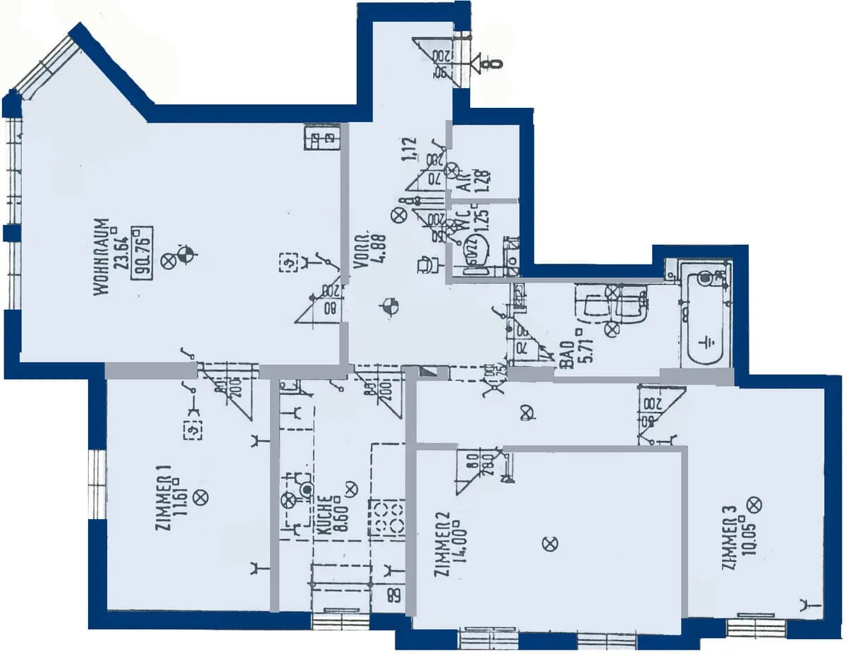 4-Zimmer-Wohnung mieten in Melk – 90,76 m², € 644 – Bild 2 von 2