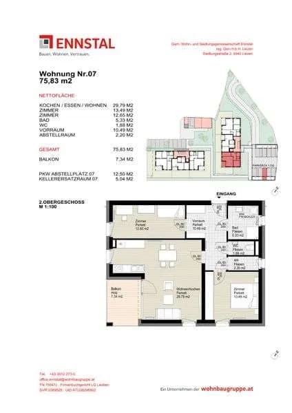 3-Zimmer-Wohnung mieten in Weiz – 79,55 m², € 1.044 – Bild 2 von 2