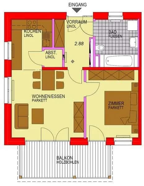 2-Zimmer-Wohnung mieten in Südoststeiermark – 50,44 m², € 706 – Bild 2 von 2