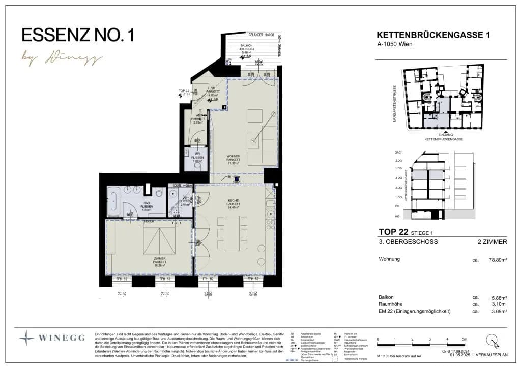 Immobilie kaufen in Wien – 78,89 m², € 832.300 – Bild 29 von 29