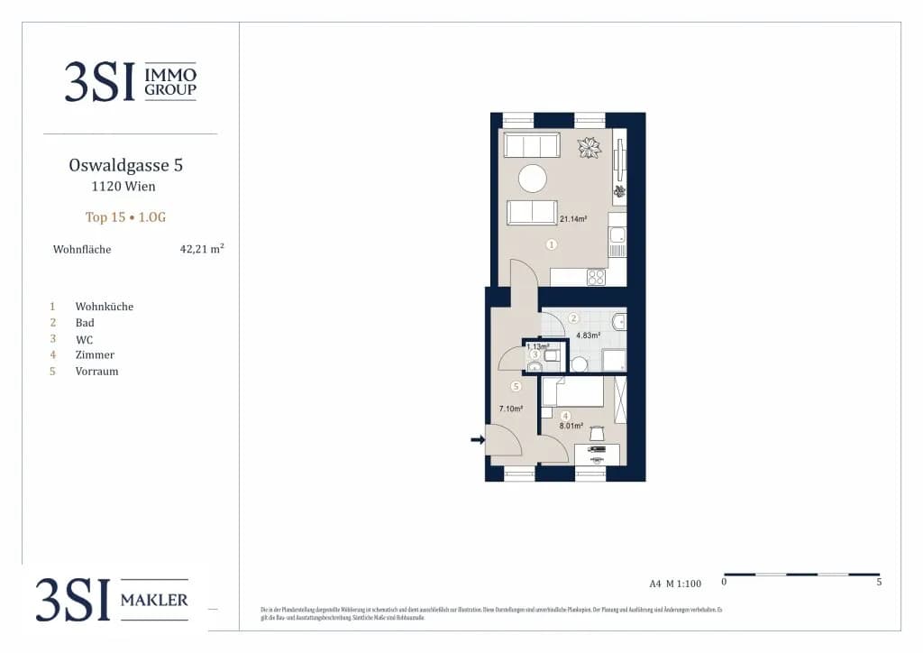 2-Zimmer-Wohnung kaufen in Wien – 42,21 m², € 209.000 – Bild 17 von 17