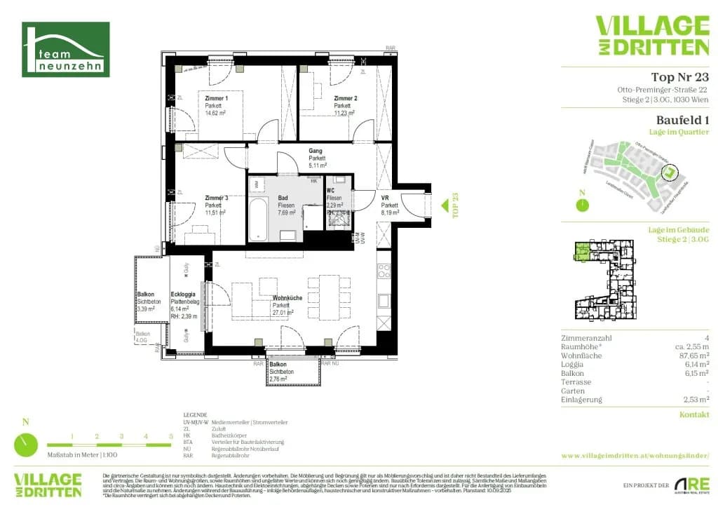 4-Zimmer-Wohnung mieten in Wien – 87,65 m², € 2.279 – Bild 29 von 29