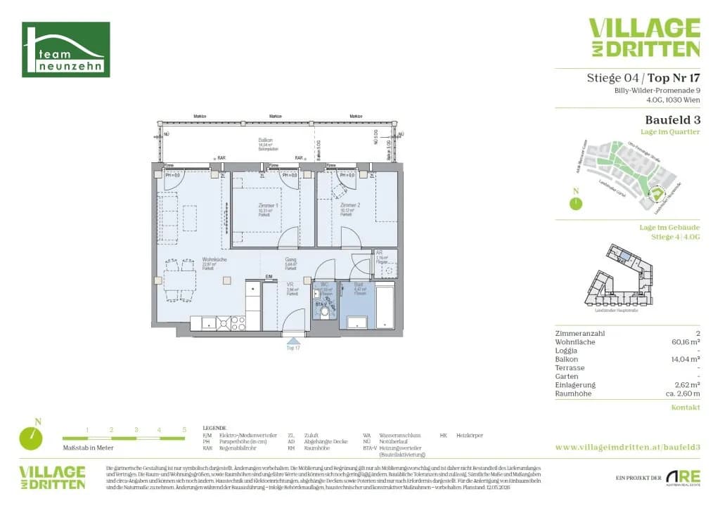3-Zimmer-Wohnung mieten in Wien – 60,16 m², € 1.549 – Bild 26 von 26