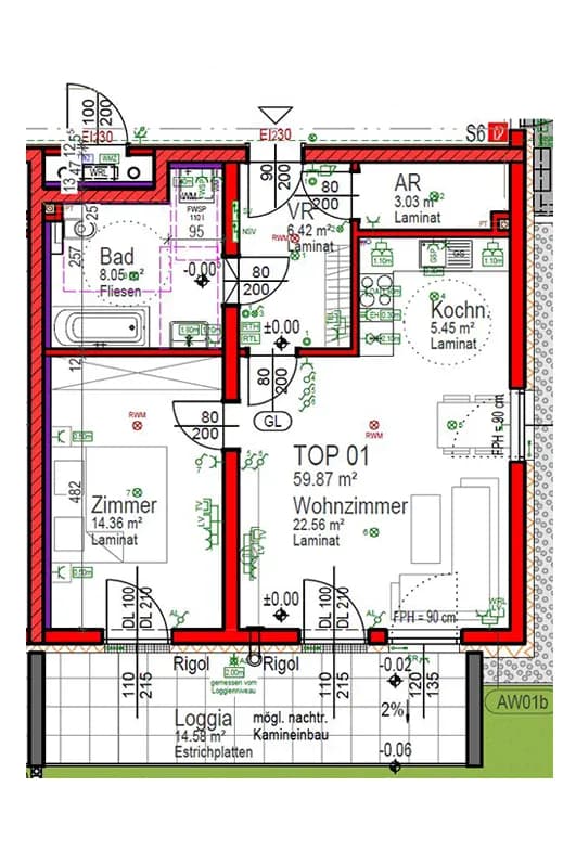 Wohnung mieten in Hollabrunn – 59,87 m², € 614 – Bild 5 von 7