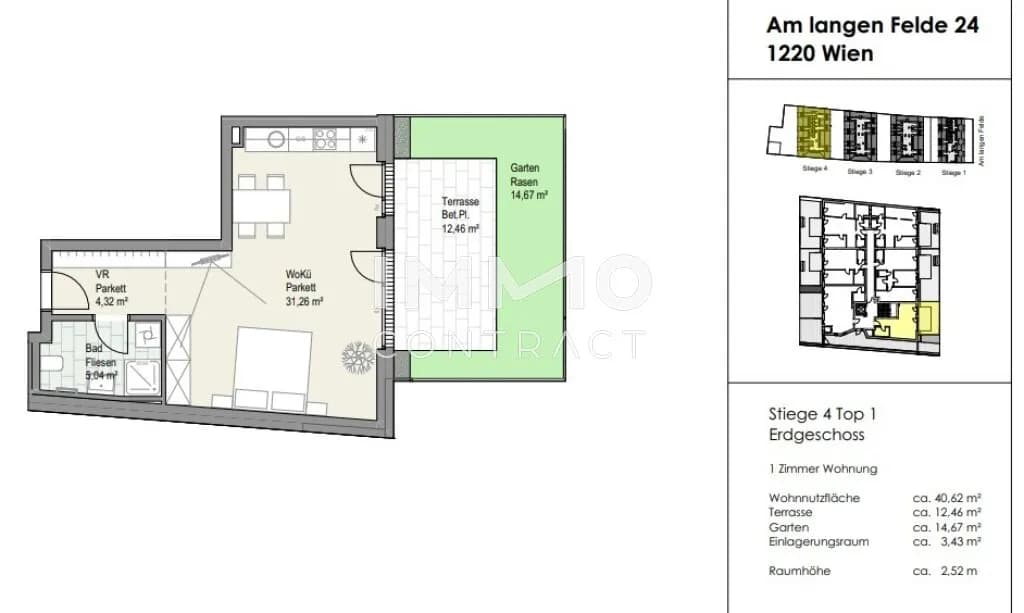 1-Zimmer-Wohnung kaufen in Wien – 40,62 m², € 311.300 – Bild 5 von 6
