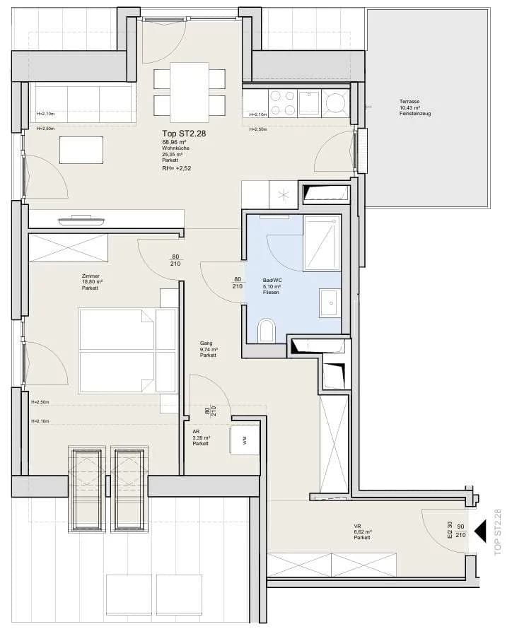 2-Zimmer-Wohnung kaufen in Wien – 68,96 m², € 899.000 – Bild 19 von 19