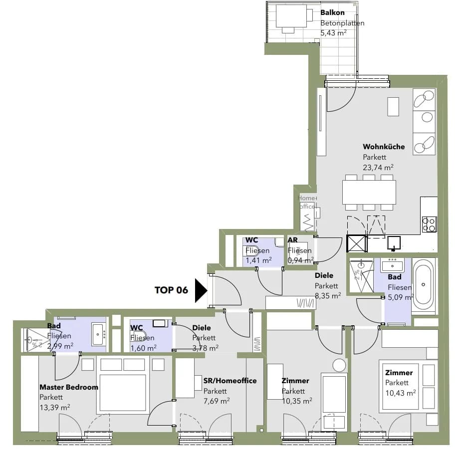 4-Zimmer-Wohnung kaufen in Wien – 89,76 m², € 718.000 – Bild 10 von 11