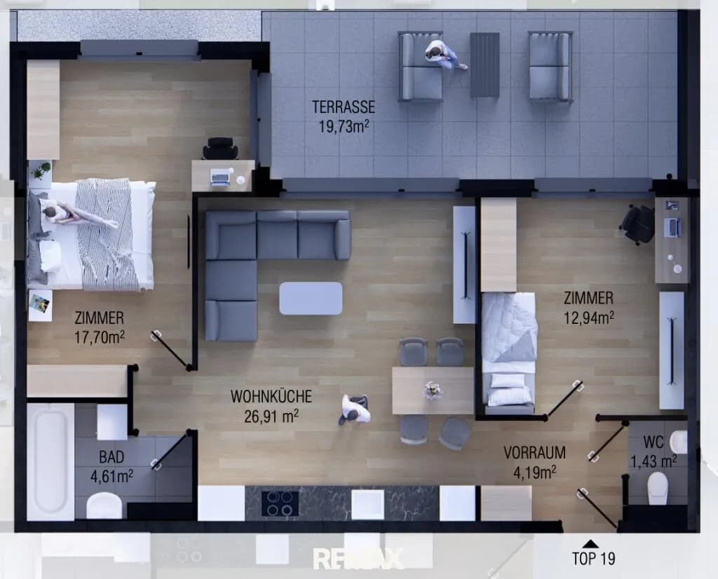 3-Zimmer-Wohnung kaufen in Wien – 66,66 m², € 429.000 – Bild 7 von 7