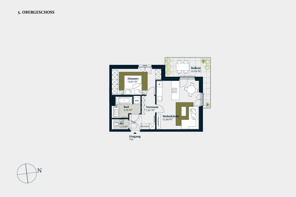 2-Zimmer-Wohnung kaufen in Wien – 52,88 m², € 661.000 – Bild 2 von 16