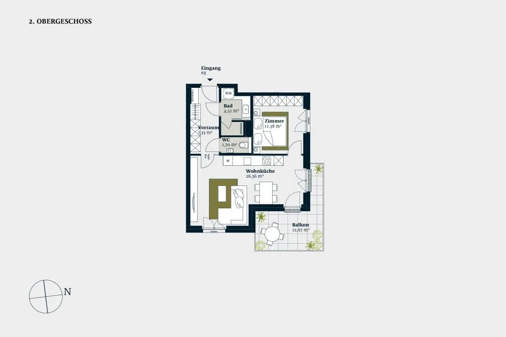 2-Zimmer-Wohnung kaufen in Wien – 51,28 m², € 564.100 – Bild 2 von 16