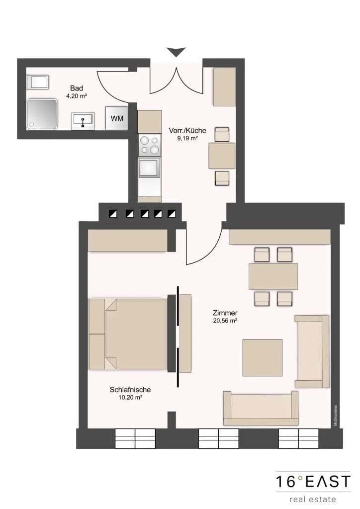1-Zimmer-Wohnung kaufen in Wien – 44,15 m², € 175.000 – Bild 10 von 10