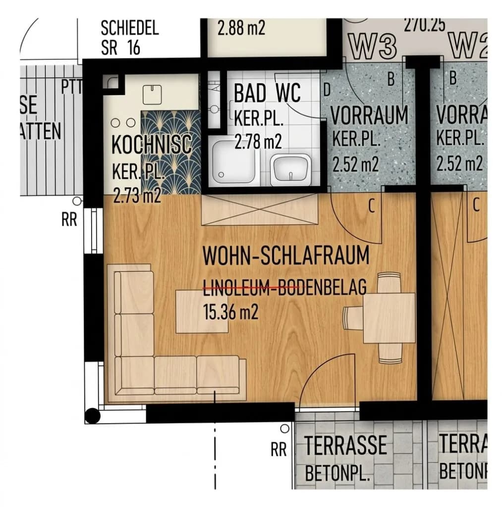 Wohnung mieten in Linz Land – 24 m², € 366 – Bild 10 von 10