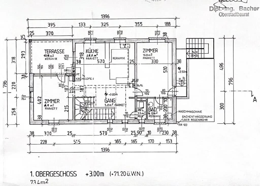 7-Zimmer-Haus mieten in Wien – 188 m², € 3.750 – Bild 42 von 44
