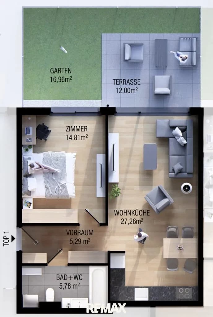 2-Zimmer-Wohnung kaufen in Wien – 53,14 m², € 319.000 – Bild 7 von 7
