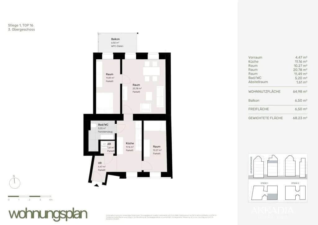 3-Zimmer-Wohnung kaufen in Wien – 64,98 m², € 533.000 – Bild 15 von 15