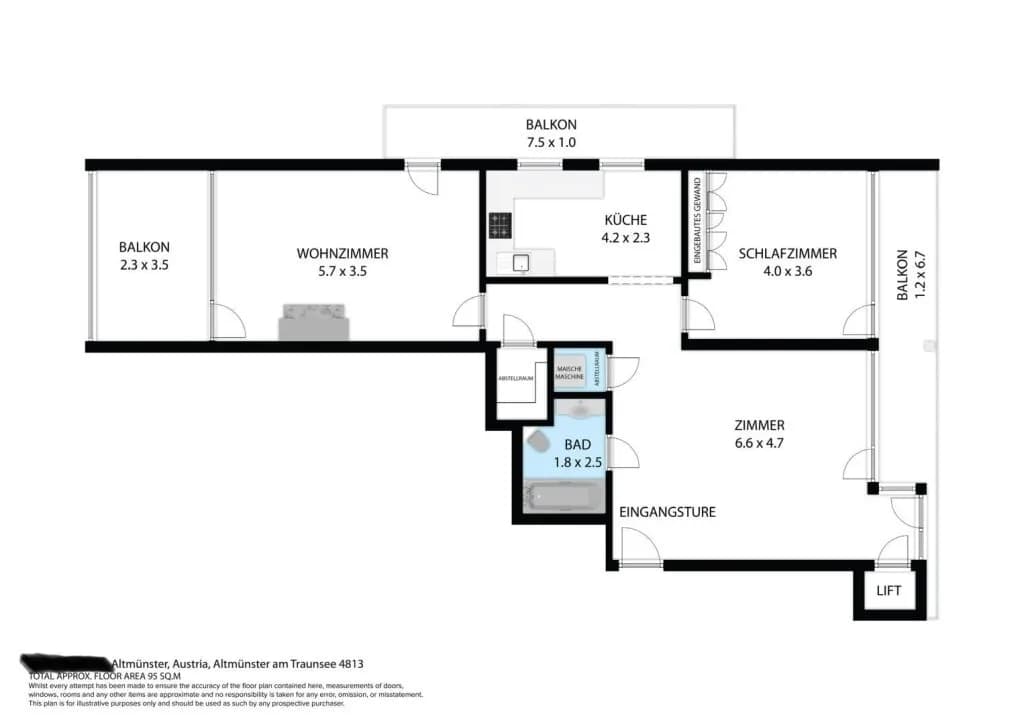 3-Zimmer-Wohnung kaufen in Gmunden – 82,98 m², € 349.000 – Bild 35 von 36