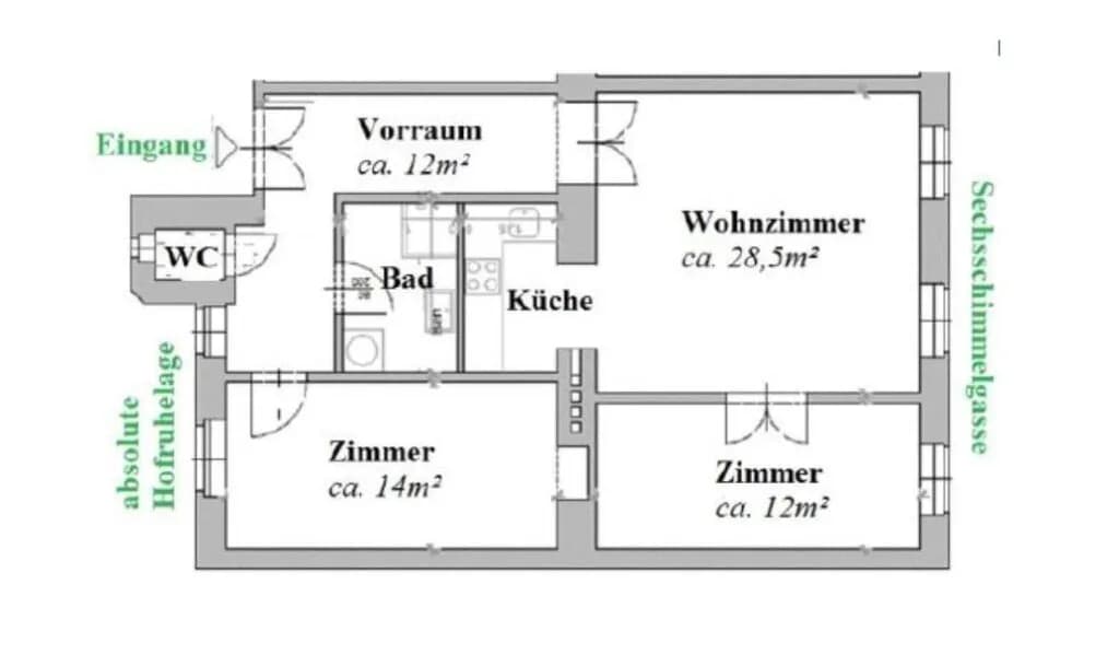 3-Zimmer-Wohnung kaufen in Wien – 69,42 m², € 625.000 – Bild 27 von 27